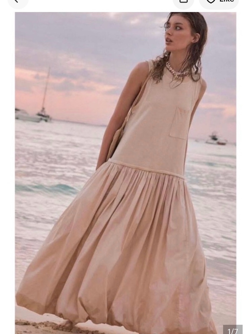 Free People Peach Tank Maxi Dress